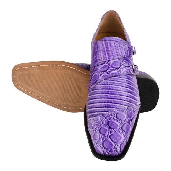 GRACE Genuine Leather Oxford Style Monk Straps - Picture 2 of 6